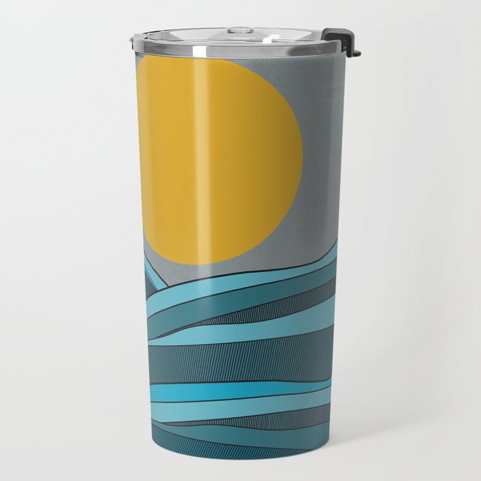 The ocean, waves and sun Travel Mug Gallery Image 2