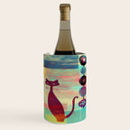 Mid-Century Modern 2 Cats - Graffiti Style Wine Chiller Gallery Image 1