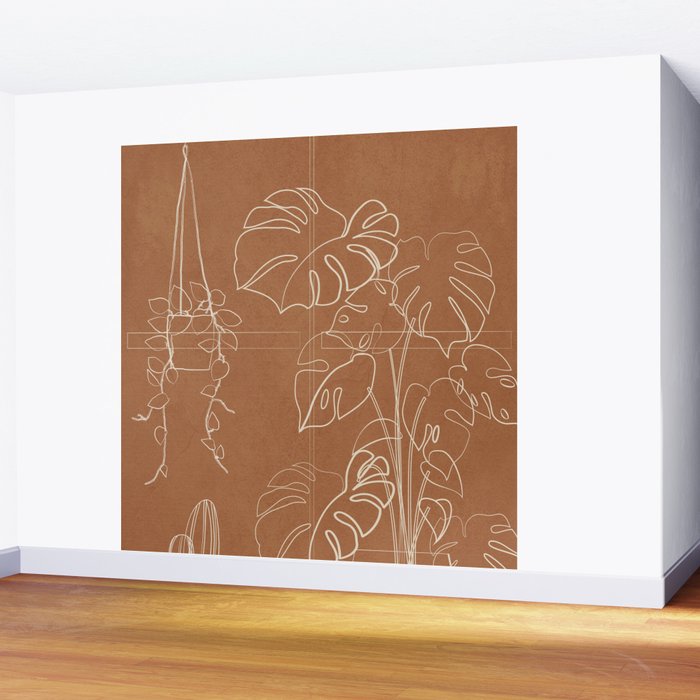 Minimal Window With Potted Plants 5 Wall Mural Gallery Image 2