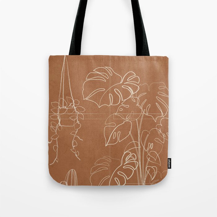 Minimal Window With Potted Plants 5 Tote Bag Gallery Image 1