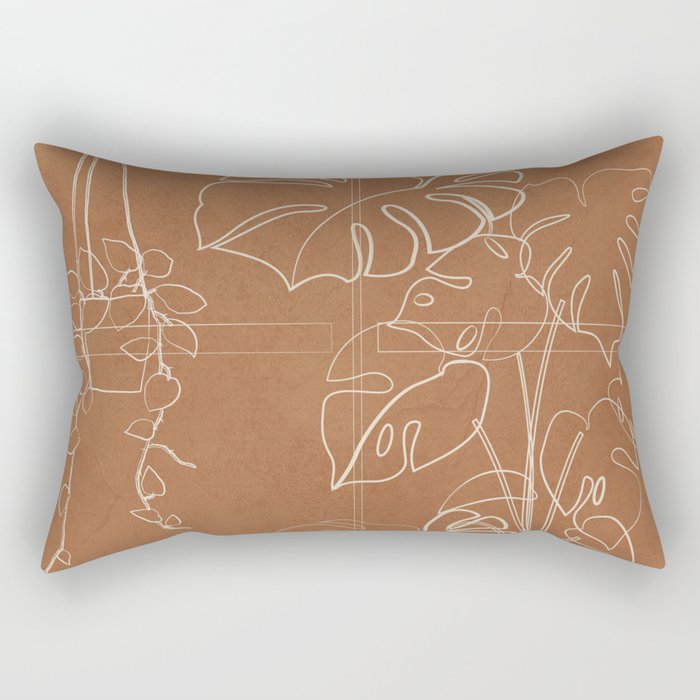 Minimal Window With Potted Plants 5 Rectangular Pillow Gallery Image 1