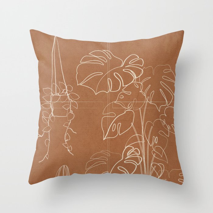 Minimal Window With Potted Plants 5 Throw Pillow Gallery Image 6