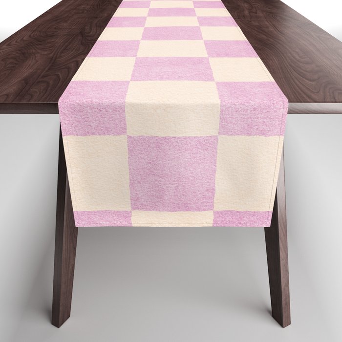 CHECKER - 001 - Rose Quartz Table Runner Gallery Image 1