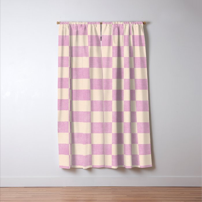 CHECKER - 001 - Rose Quartz Window Curtain Gallery Image 3