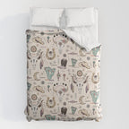 Boho Tribal Cowgirl Ephemera - cream Duvet Cover Gallery Image 6