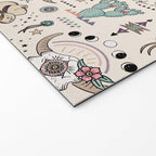 Boho Tribal Cowgirl Ephemera - cream Welcome Mat Gallery Image 2