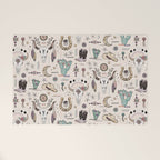 Boho Tribal Cowgirl Ephemera - cream Welcome Mat Gallery Image 1
