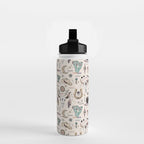 Boho Tribal Cowgirl Ephemera - cream Water Bottle Gallery Image 2