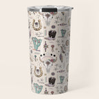 Boho Tribal Cowgirl Ephemera - cream Travel Mug Gallery Image 1
