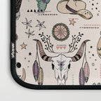 Boho Tribal Cowgirl Ephemera - cream Laptop Sleeve Gallery Image 3