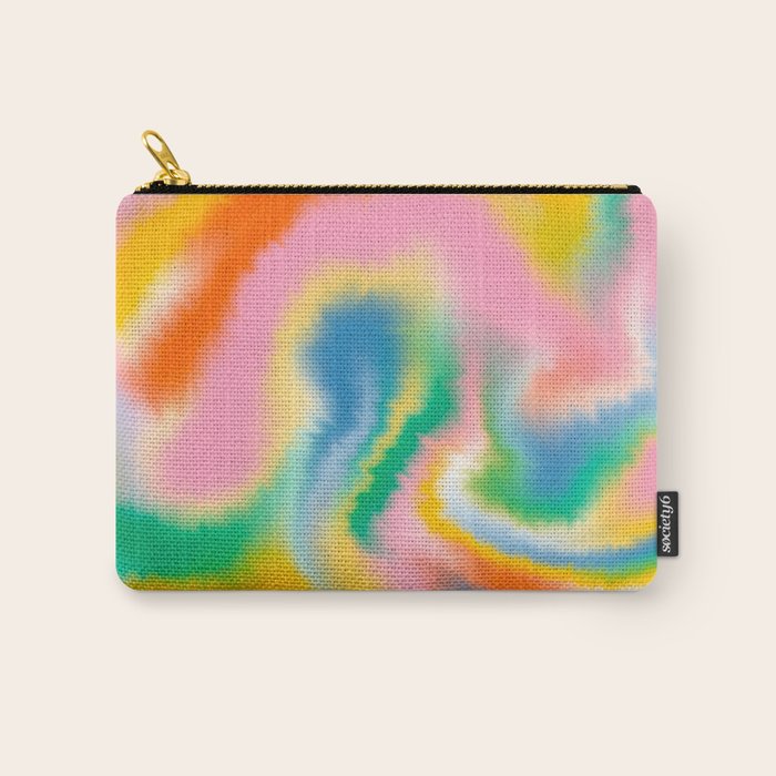 Ombre rainbow waves Carry All Pouch Gallery Image 1