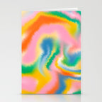 Ombre rainbow waves Stationery Card Gallery Image 2