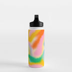 Ombre rainbow waves Water Bottle Gallery Image 3