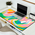 Ombre rainbow waves Desk Mat Gallery Image 2