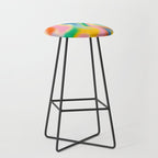 Ombre rainbow waves Stool Gallery Image 1