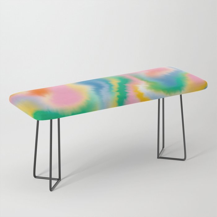 Ombre rainbow waves Bench Gallery Image 1