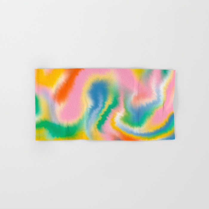 Ombre rainbow waves Bath Towel Gallery Image 1