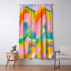 Ombre rainbow waves Window Curtain Gallery Image 5