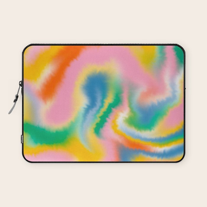 Ombre rainbow waves Laptop Sleeve Gallery Image 1