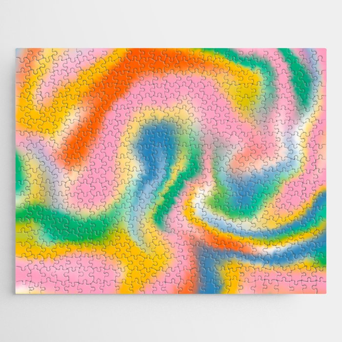 Ombre rainbow waves Jigsaw Puzzle Gallery Image 1
