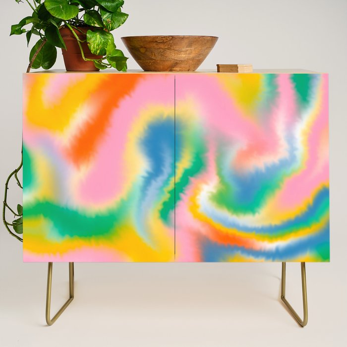 Ombre rainbow waves Credenza Gallery Image 1