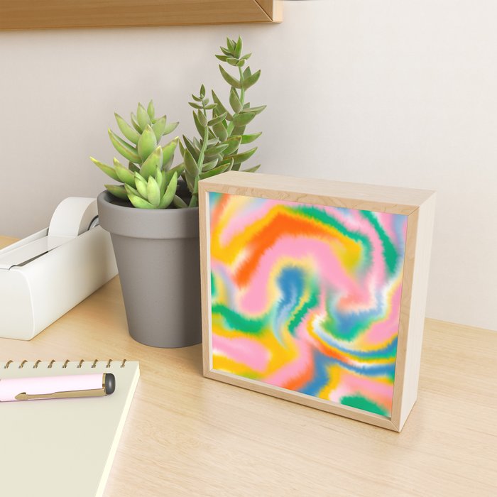 Ombre rainbow waves Mini Art Print Gallery Image 2