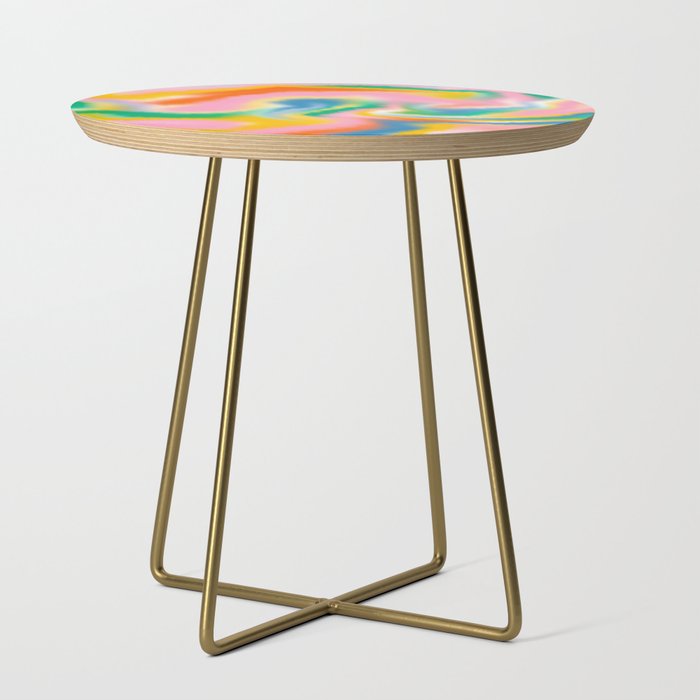 Ombre rainbow waves Side Table Gallery Image 1