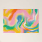 Ombre rainbow waves Welcome Mat Gallery Image 1