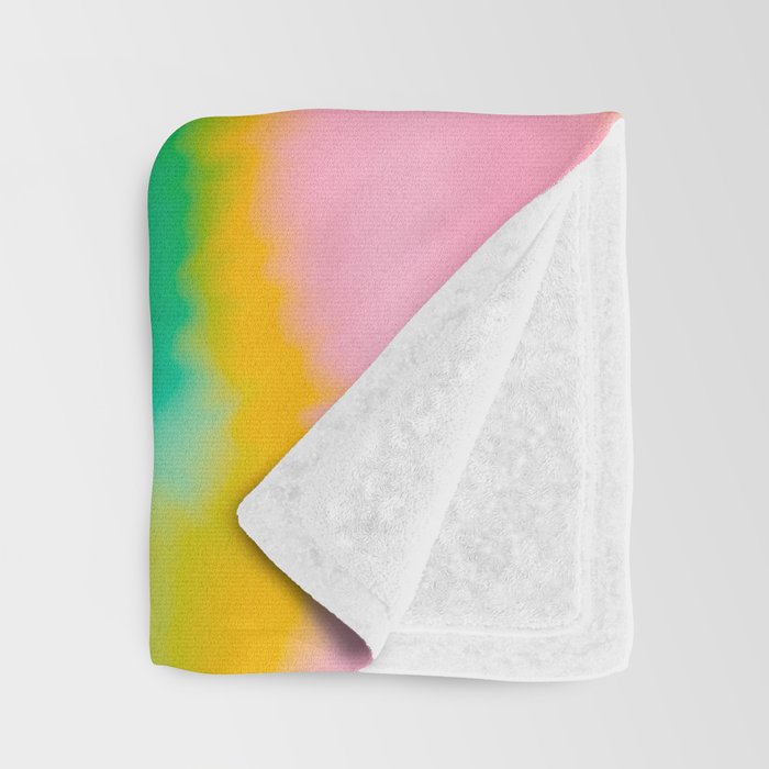 Ombre rainbow waves Throw Blanket Gallery Image 3