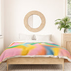 Ombre rainbow waves Duvet Cover Gallery Image 3