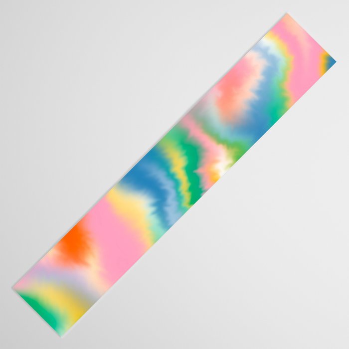 Ombre rainbow waves Table Runner Gallery Image 3