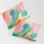 Ombre rainbow waves Pillow Sham Gallery Image 3