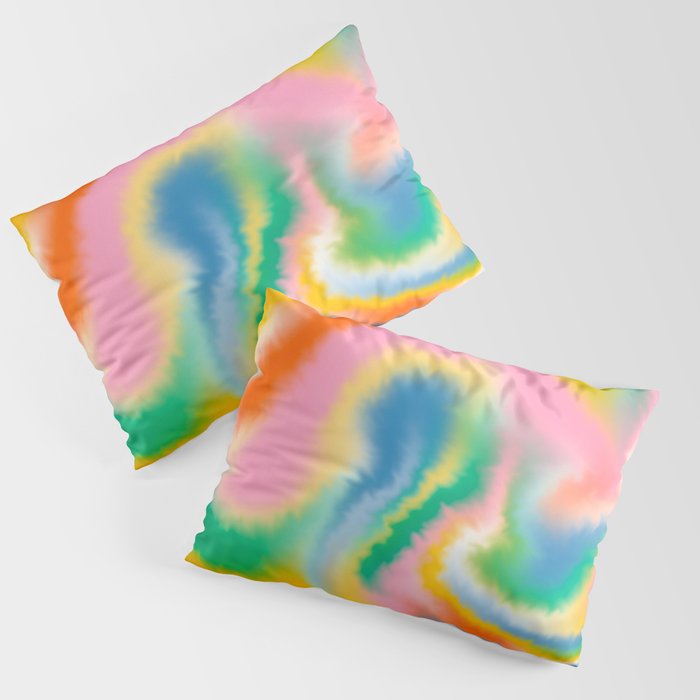 Ombre rainbow waves Pillow Sham Gallery Image 3