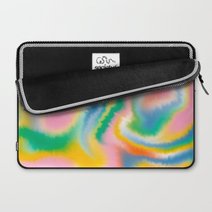 Ombre rainbow waves Laptop Sleeve Gallery Image 2