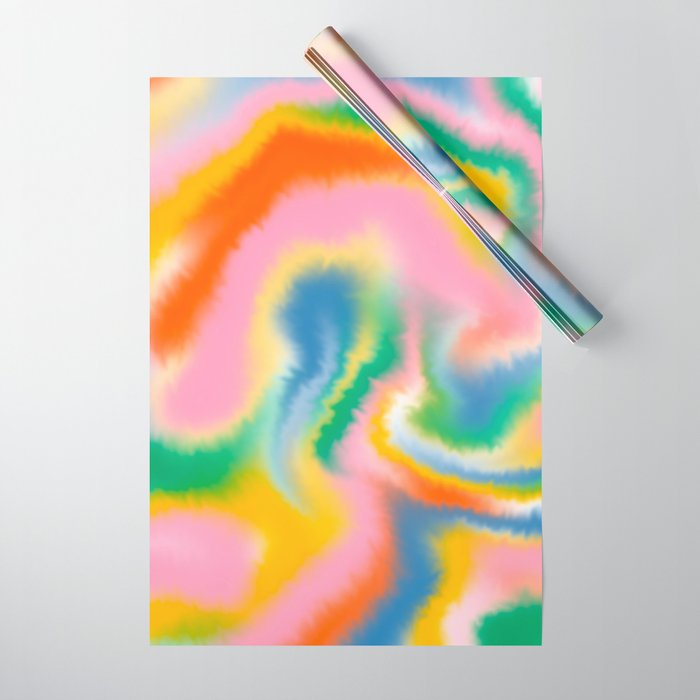 Ombre rainbow waves Wrapping Paper Gallery Image 1