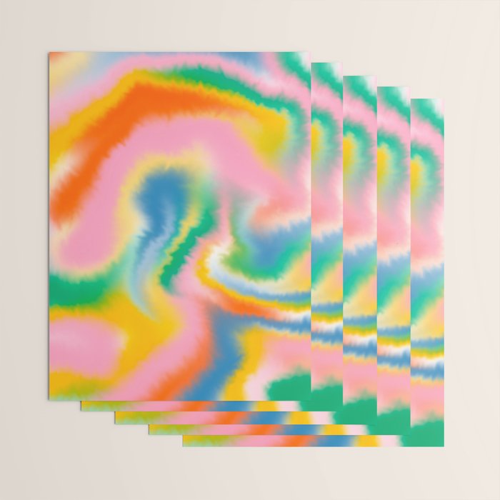 Ombre rainbow waves Wrapping Paper Gallery Image 3