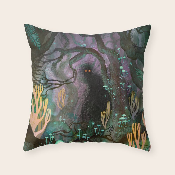 Shadow in the Forest Throw Pillow Gallery Image 1