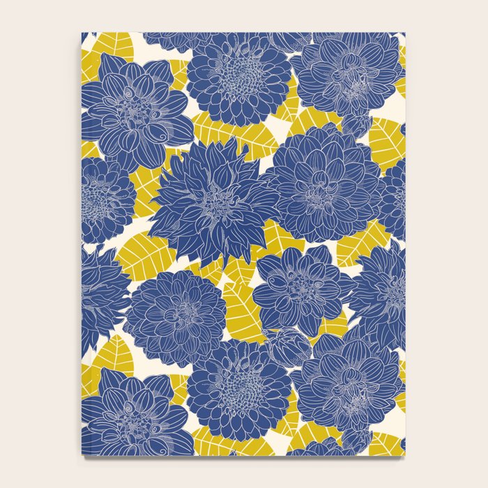 Blue Dahlias Notebook Gallery Image 4