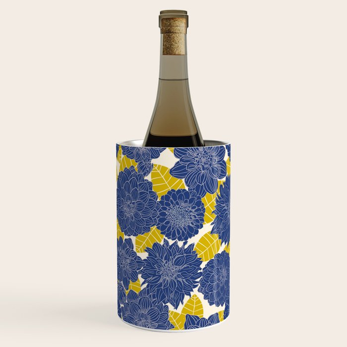 Blue Dahlias Wine Chiller Gallery Image 1