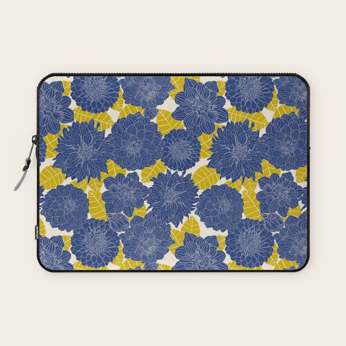 Blue Dahlias Laptop Sleeve Gallery Image 1