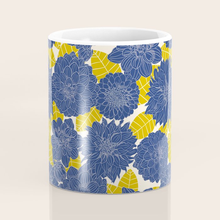Blue Dahlias Coffee Mug Gallery Image 4