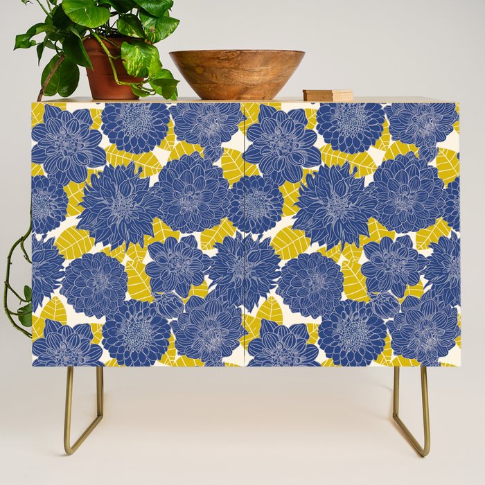 Blue Dahlias Credenza Gallery Image 1