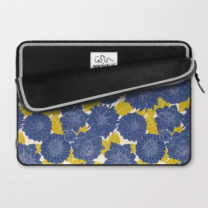 Blue Dahlias Laptop Sleeve Gallery Image 2
