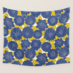 Blue Dahlias Wall Tapestry Gallery Image 4