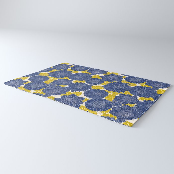 Blue Dahlias Rug Gallery Image 3