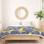 Blue Dahlias Duvet Cover Gallery Image 3