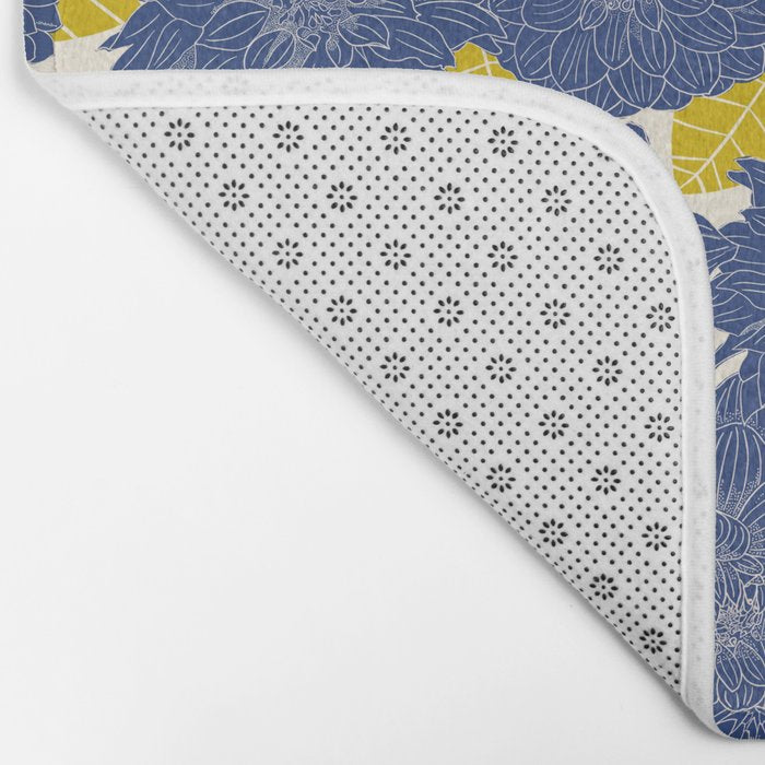 Blue Dahlias Bath Mat Gallery Image 2