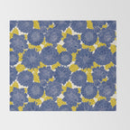 Blue Dahlias Throw Blanket Gallery Image 2