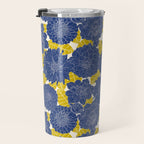 Blue Dahlias Travel Mug Gallery Image 3
