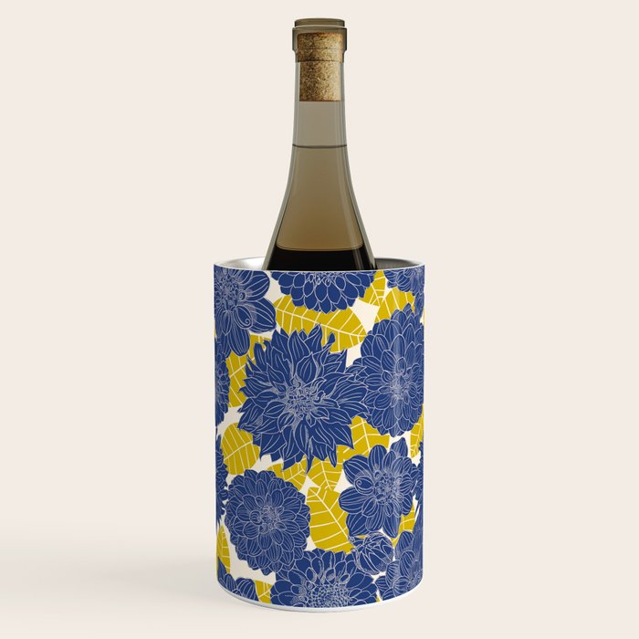 Blue Dahlias Wine Chiller Gallery Image 2
